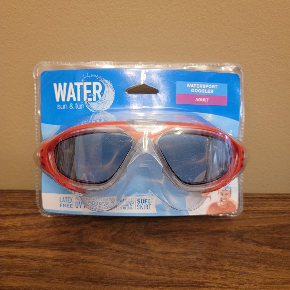 Watersport Swim Goggles Vibrant‎ Red New Adult Sun & Fun